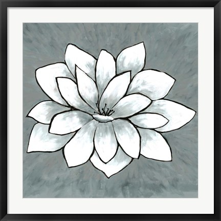 Framed White Lotus Print