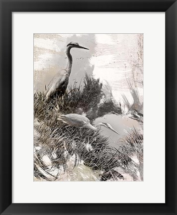 Framed Japanese Herons Print