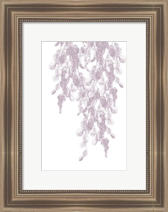 Framed Weeping Willow Mauve Splash 1 Print