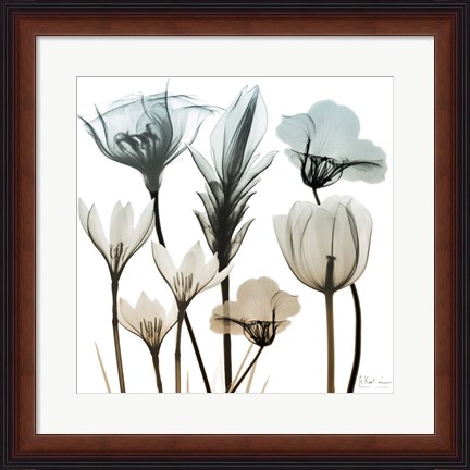 Framed Sandy Floral Cluster 1 Print