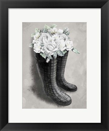 Framed Rain Fall Blooms 1 Print