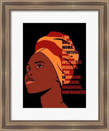 Framed Beautiful Woman Print