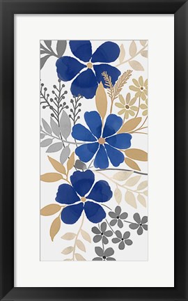 Framed Floral Neutral Bunch 1 Print