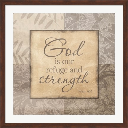 Framed Refuge And Strength Print