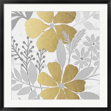 Framed Golden Spring Bunch 1 Print