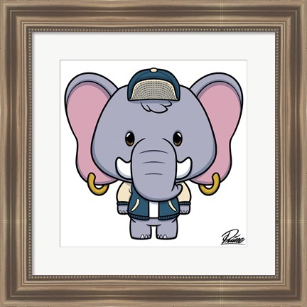 Framed Ethan Elephant Print