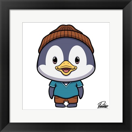 Framed Pryce Penguin Print