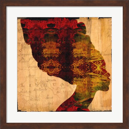 Framed Nubian Queen I Print