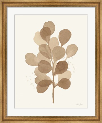 Framed Leaf and Stem V Print