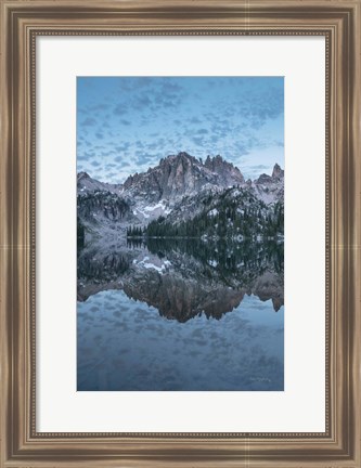 Framed Baron Lake Monte Verita Peak Sawtooth Mountains I Print