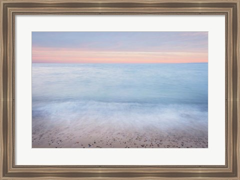 Framed Lake Superior Beach II Sunset Print