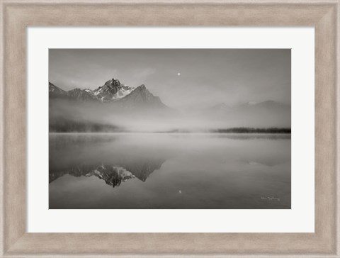 Framed Stanley Lake Idaho BW Print