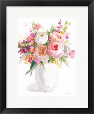 Framed Sunday Bouquet I Neutral Print