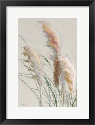 Framed Neutral Pampas Grasses II Print