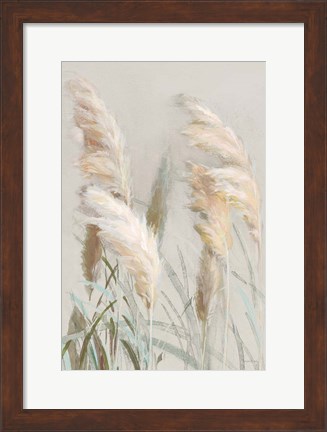 Framed Neutral Pampas Grasses III Print