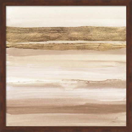 Framed Gold and Brown Sand I Organic Print