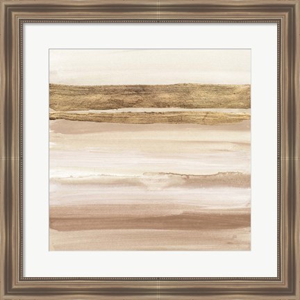 Framed Gold and Brown Sand I Organic Print