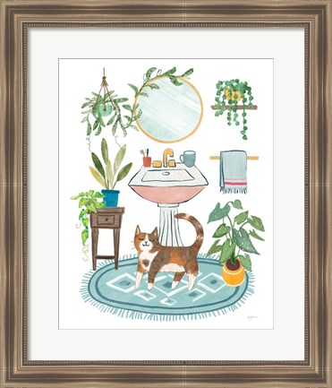 Framed Urban Jungle Bath III Print