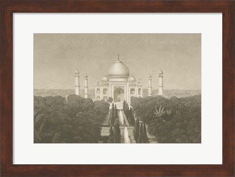 Framed Taj Mahal Postcard II Print