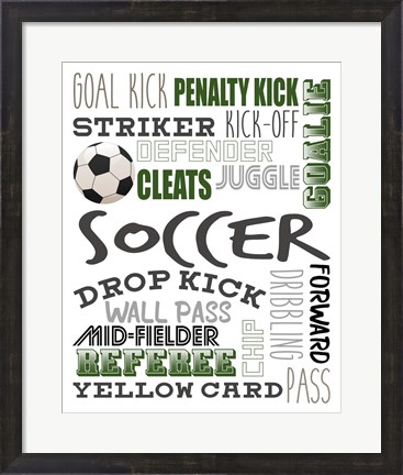 Framed Soccer Print