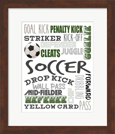 Framed Soccer Print