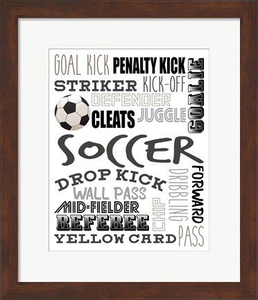 Framed Soccer V2 Print