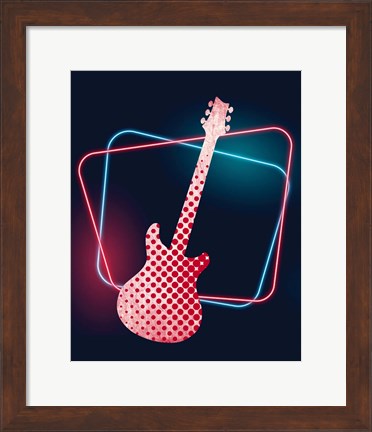 Framed Neon Music 1 Print