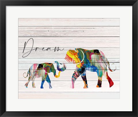 Framed Dream Elephant Print