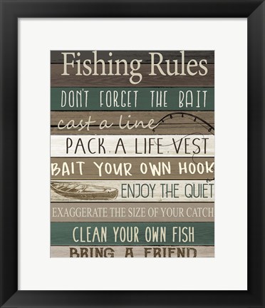 Framed Fishing Print