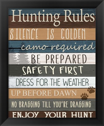 Framed Hunting Rules v2 Print