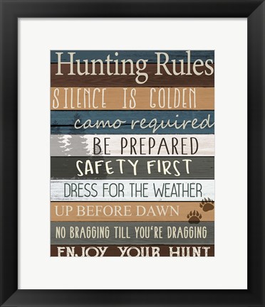 Framed Hunting Rules v2 Print