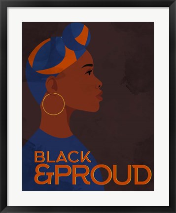 Framed Black and Proud Woman Print