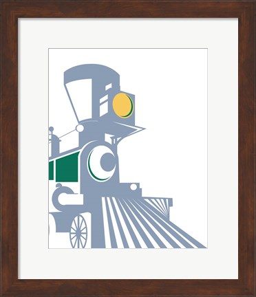 Framed Eat Sleep Trains 1 Print