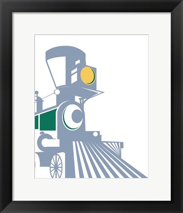 Framed Eat Sleep Trains 1 Print