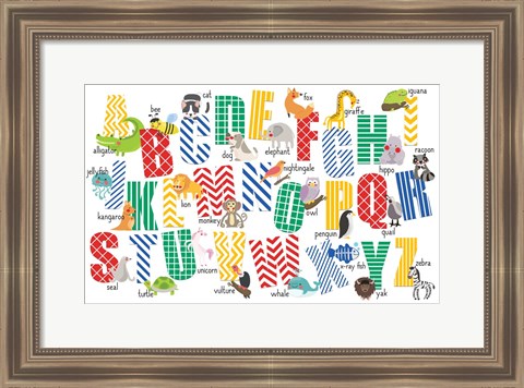 Framed ABCs Animals Print