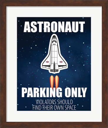 Framed Astronaut Parking Print