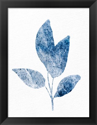 Framed Marble Leaf 1 Print