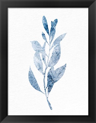 Framed Marble Leaf 2 Print