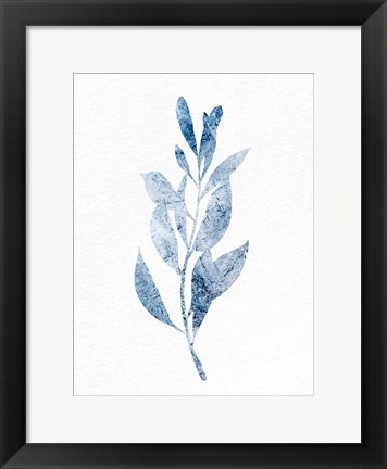 Framed Marble Leaf 2 Print