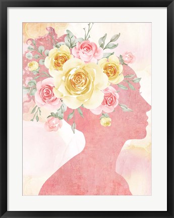 Framed Pink Silhouette Print