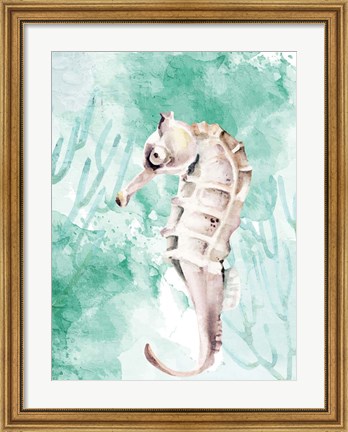 Framed Seahorse Swimming Print