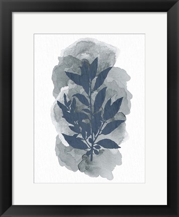 Framed Leaf Silhouette 1 Print