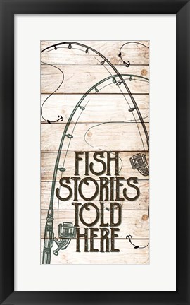 Framed Fishing Panel 1 Print