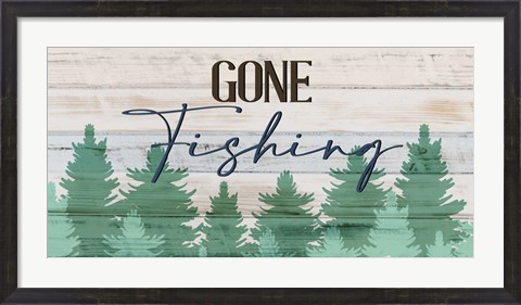 Framed Gone Fishing Print