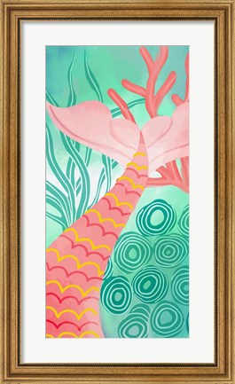 Framed Mermaid Tail 1 Print