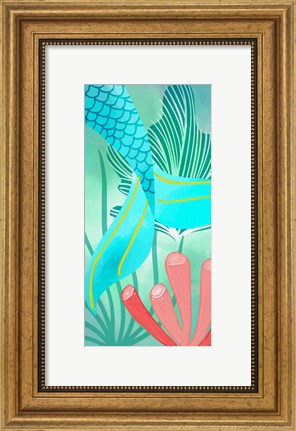 Framed Mermaid Tail 2 Print