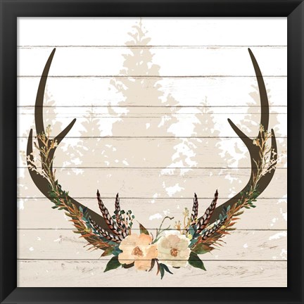 Framed Woodland Floral 2 Print