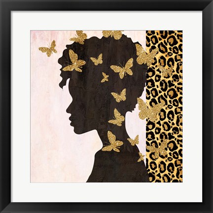 Framed Butterfly Leopard 2 Print