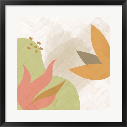 Framed Rattan Organic 1 Print