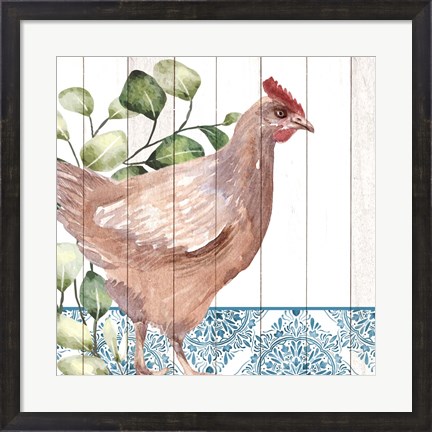 Framed Poultry Farm 1 Print